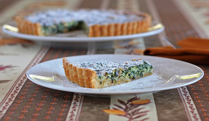 Swiss Chard hazelnut dessert tart