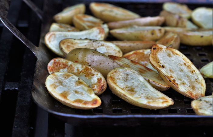 Grilled potato fingerlings