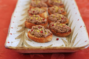 Lentil pink peppercorn pate