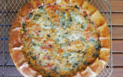 Corn, Tomato and Spinach Olive-Oil Galette