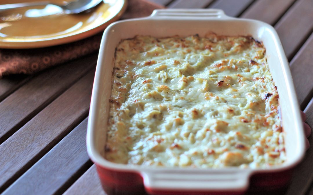 Boursin and Yogurt Artichoke Gratin